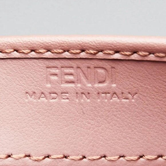 Fendi Dark Pink Studded Leather Continental Wallet On Chain - Picture 10 of 11